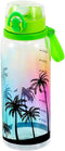 Cute Water Bottle with Straw for Women Teen Girls, BPA FREE Tritan & Leak Proof One Click Open Flip Top & Easy Clean & Soft Carry Loop, 30oz / 900ml (Coconut Tree)