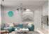 Modern Simple Wall Clock Indoor Non-Ticking Silent Sweep Movement Wall Clock for Office, Bathroom, Living Room Decorative 10 Inch Teal