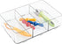 iDesign Clarity Interlocking Drawer Organizer for Cosmetics, Jewelry, Desk/Office Supplies, Crafts - 3 Compartments, Clear
