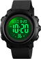 Big Boys Watch Digital Sports Waterproof Military Back Light Teenager Watch (Black) 1426