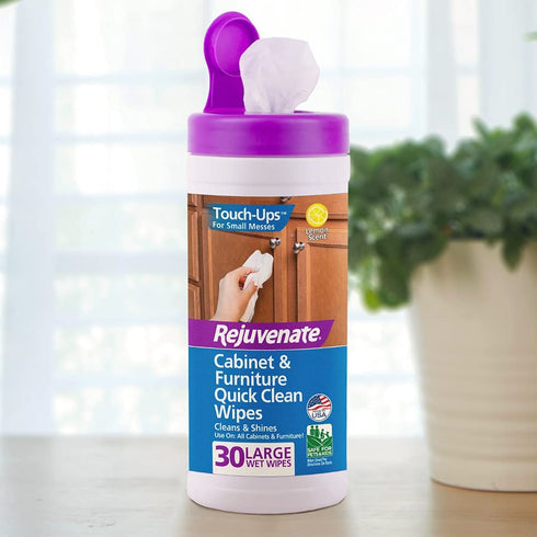 Rejuvenate Cabinet and Furniture Quick Clean Wipes 30 Units
