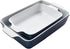 Hompiks Baking Dish Casserole Dish Porcelain Bakeware Sets for the Oven Baking Dishes Set of 2 for Lasagna Kitchen Royal Blue Baking Pans.