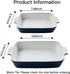 Hompiks Baking Dish Casserole Dish Porcelain Bakeware Sets for the Oven Baking Dishes Set of 2 for Lasagna Kitchen Royal Blue Baking Pans.