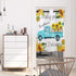 WARM TOUR Window Curtain Panel Blue Truck with Sunflowers Printing Decor Durable Drapes for Bedroom Kitchen Living Room Farm Country Theme 52×36Inch