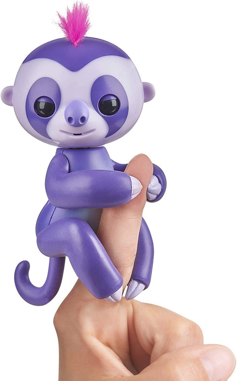 Fingerlings Baby Sloth - Marge (Purple) - Interactive Baby Pet - by WowWee