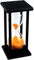 Sandglass 45 Minutes Timer Hourglass for Ornament Decoration Restaurant Living Room Home Closet Office Desk Bedroom Party Festival Christmas Wooden Frame Sand Timer Clock Orange