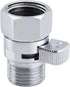 Shower Regulator Valve, APLusee Brass Shower Head Shut Off Control Valve, Water Flow Restrictor with On Off Switch, Chrome