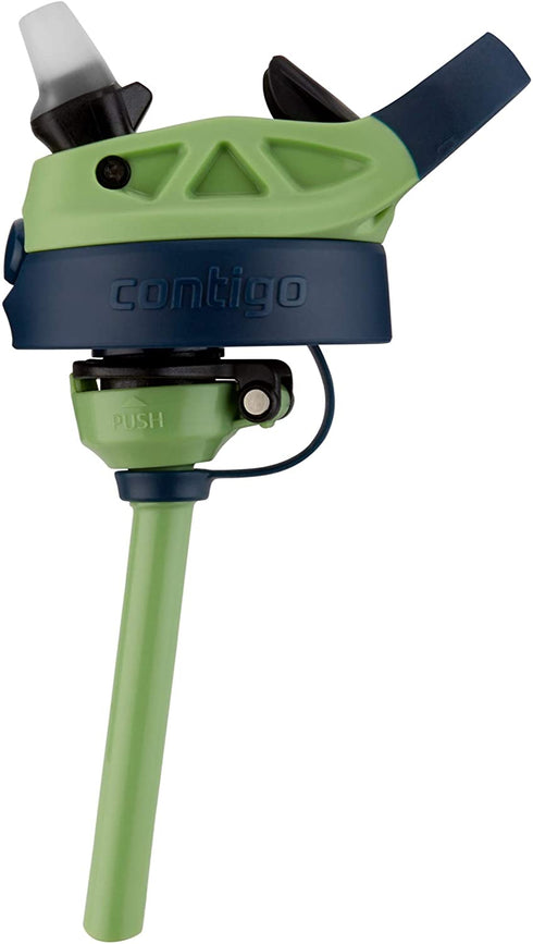 Contigo Kids Stainless Steel Water Bottle with Redesigned AUTOSPOUT Straw, 13 oz, Blueberry & Green Apple