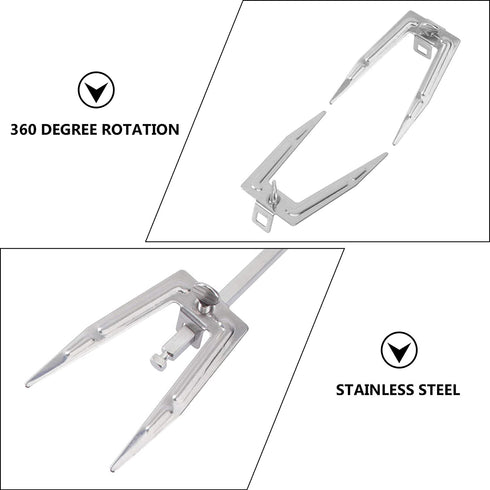 Cabilock Air Fryer Universal Rotisserie Baking Stainless Steel Creative Rotating Roast Chicken Fork Grill Rotisserie for Home Kitchen