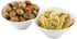 9.1 x 4.9 x 2.3 Inch Double Dip Bowls, 1 Microwave-Safe Condiment Server - 2 Compartments, Microwave-Safe, White Porcelain Dip Tray, Dishwasher-safe, For Snacks, Relish, Condiments, Or Toppings