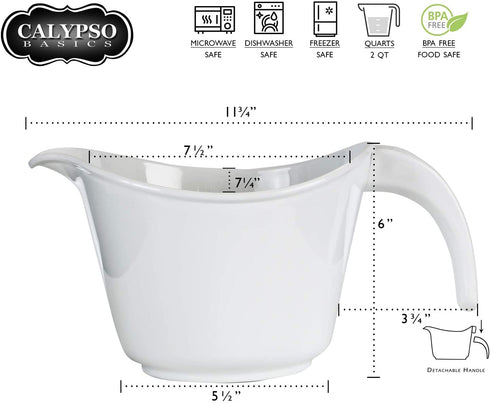 Reston Lloyd, Red Calypso BAsics 2-Quart Microwave Safe Batter Bowl