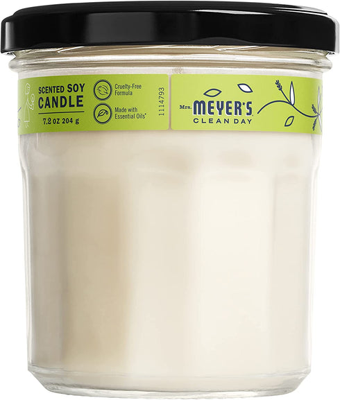 Mrs. Meyer's Scented Soy Aromatherapy Candle, 35 Hour Burn Time, Made with Soy Wax and Essential Oils, Lemon Verbena, 7.2 oz- Pack of 2