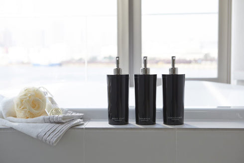 YAMAZAKI home 2933 Tower Body Soap Dispenser-Contemporary Bottle Pump for Shower,Black
