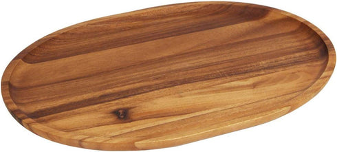 Woodard & Charles 12-Inch Acacia Oval Tray, Medium, Brown