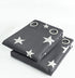 Anjee Kids Blackout Curtains for Bedroom Nursery 2 Panels Space Grey Stars Window Drapess 84 Inch Long Silver Foil Printed Thermal Insulated Living Room Darkening Playhouses, Space Gray 52x84 Inches