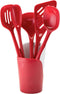 Hutzler Melamine Cooking Utensils and Crock Set, 6-pc, Red