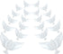 Sumind 24 Pieces White Peace Dove Balloons White Memorial Balloons Dove Foil Balloons Pigeon Bird Balloons Ceremonies Party Decorations for Wedding Funeral Birthday Engagement Party