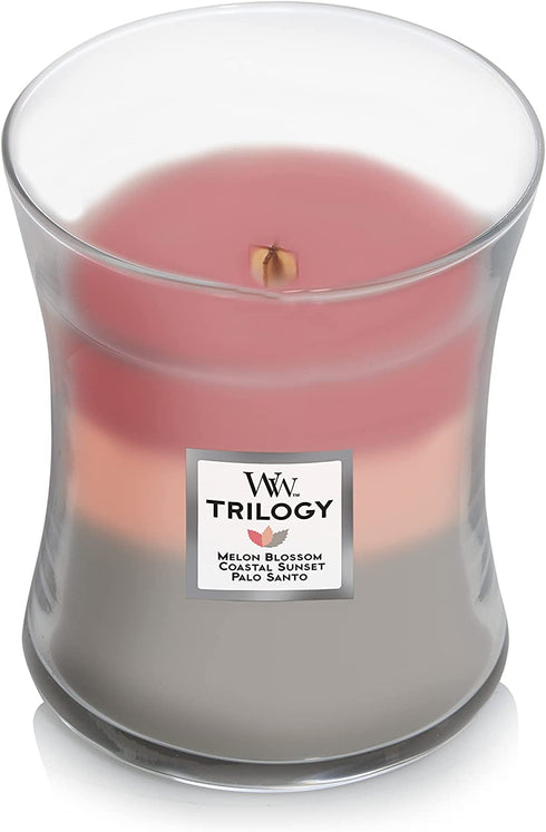 WoodWick Shoreline Medium Hourglass Trilogy Candle, 9.7 oz.