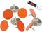 Orange Reflective Tacks 100 Pack Trail Marking Tacks, Glow Tacks, Hiking Markers, Trail Marking Reflectors, Mark Trail Reflective Thumb Tacks for Hunting, Orange Tacks with Included LED Keychain Light