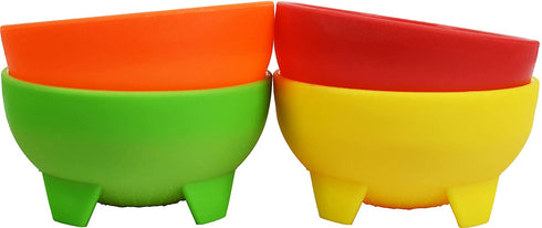 Set of 8 Multi Color Black Duck Brand 4.5" Diameter, 12 oz Salsa Bowls - Serving Bowls - Dipping Bowls
