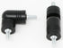 MERIVILLE Hinged Elbow Connector - Designed for Bay Window Curtain Rods or Corner Drapery Rods up to 1-inch Diameter, Black Finish, 2 Pcs