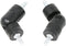 MERIVILLE Hinged Elbow Connector - Designed for Bay Window Curtain Rods or Corner Drapery Rods up to 1-inch Diameter, Black Finish, 2 Pcs
