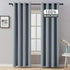 MIULEE 100% Blackout Curtains Thermal Insulated Solid Grommet Curtains/Drapes/Shades for Bedroom Living Room 2 Panels, 52" x 90", Silver Grey