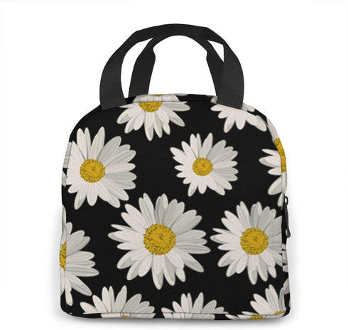 Daisy Lunch Tote Bag for Women Stylish Lunch Tote Bag Insulated Lunch Bag Lunch Box Insulated Lunch Container Reusable with Pocket