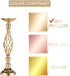 2 Pcs Versatile Metal Flower Arrangement & Candle Holder Stand Set for Wedding Party Dinner Centerpiece Event Restaurant Hotel Decoration (Gold, 2 x M)
