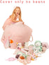 Angel Stuffed Animal Beanbag Storage, Pink Bean Bag Chair for Girls Room Decor, Kids Chairs, Large Size Velvet Cover Only, Kids Room Decorations