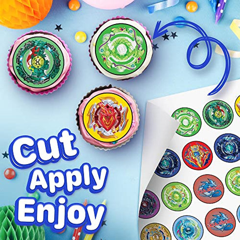 30 x Edible Cupcake Toppers Themed of b.blade Collection of Edible Cake Decorations | Uncut Edible on Wafer Sheet