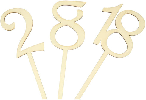 LepoHome 20pcs Table Numbers, 1 to 20 Wood Wedding Table Numbers with Sturdy Holder Base for Party Home Decoration