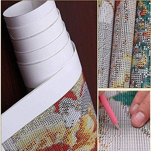 DIY 5D Full Drill American Native Indian Beauty and White Horse Square Diamond Painting by Number Kits for Adults & Children Crystal Rhinestone Cross Stitch for Wall Decoration Gift 30x40CM/12x16IN