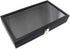 Ikee Design Leatherette Wooden Jewelry Display Case with Glass Top and Black Velvet Pad, Home Organization Storage Box, Wooden Jewelry Tray for Collectibles, 14.75"W x 8.25"D x 2.13''H