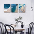 Seascape Wall Art Blue Ocean Canvas Print Sea View Theme Sunset Beach Nature Scenery Pictures with Frame for Living Room Bathroom Bedroom Decoration