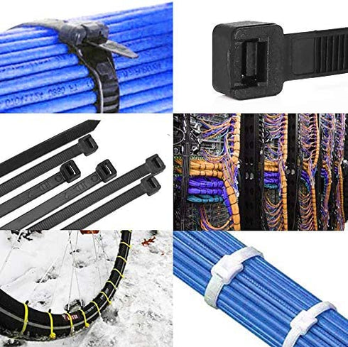 Cable Zip Ties Heavy Duty 26 Inch, Large Durable Adjustable Nylon Wire Ties,Tensile Strength 120 Pounds for Indoor and Outdoor UV Resistant, Plastic Tie Wraps Black & White (40 Pack)