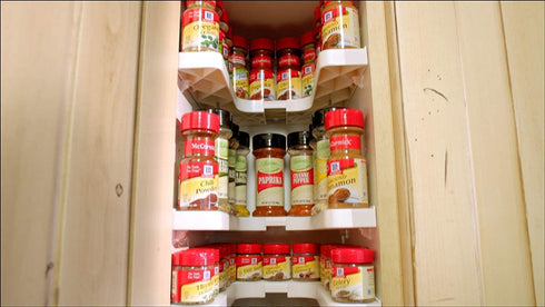 Spicy Shelf Deluxe - Expandable Spice Rack and Stackable Cabinet & Pantry Organizer (1 Set of 2 shelves) - As seen on TV(Spicy Shelf Deluxe)