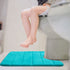 Buganda Memory Foam Contour Toilet Bath Rug, U-Shaped Non Slip Absorbent Thick Soft Washable Bathroom Rugs, Floor Carpet Bath Mat for Bathroom Sink Toilet (20" x 24", Teal)