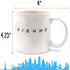 Silver Buffalo Friends Doodle Logo Ceramic Mug, 20 Ounce White