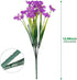 Artificial Flowers Outdoor, 20 Bundles Artificial Plants UV Resistant Fake Plants for Outdoors Outside Front Porch Window Box Hanging Planter Decoration(Purple)