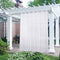 NICETOWN Waterproof Outdoor Sheer Curtain Panel Extra Wide and Long W100 x L108, Voile Soft Sheer Public Divider with Stainless Silver Grommet for Patio/Porch, 1 Panel with Rope Tieback, White