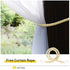 NICETOWN Waterproof Outdoor Sheer Curtain Panel Extra Wide and Long W100 x L108, Voile Soft Sheer Public Divider with Stainless Silver Grommet for Patio/Porch, 1 Panel with Rope Tieback, White