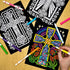 Stuff2Color Crosses - 6 Pack of Fuzzy Velvet Coloring Posters