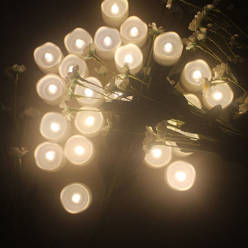 Topstone Remote Control Led Tea Lights with Warm White Flickering Bulb ,12 Pack Timing Electric Candles ,Long Lasting CR2450 Battery Powered Candles, for Festival Decoration and Wedding