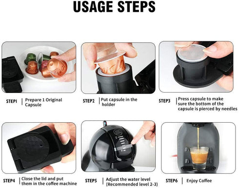 Sesama Converter for Dolce Gusto Machine to Brew Nespre**so Coffee Pod,Adapter from Compatible with:Dolce EDG606; EDG466 Genio2 ; EDG305 Mini Me EDG455TEX1 Melody