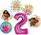 Moana Party Supplies 2nd Birthday Balloon Bouquet Decorations - Pink Number 2