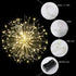 4Pack 200LED Starburst String Lights Christmas Light Copper Wire Battery Operated Hanging Fairy Patio Light with Remote Wedding Christmas Decorative Lights White Dandelion Lights for Party Garden