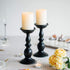 2 Pcs Black Pillar Candle Holders, Most Ideal for 3" Pillar Candles, Gifts for Wedding, Party, Home, Spa, Reiki, Votive Candle (2 x L)