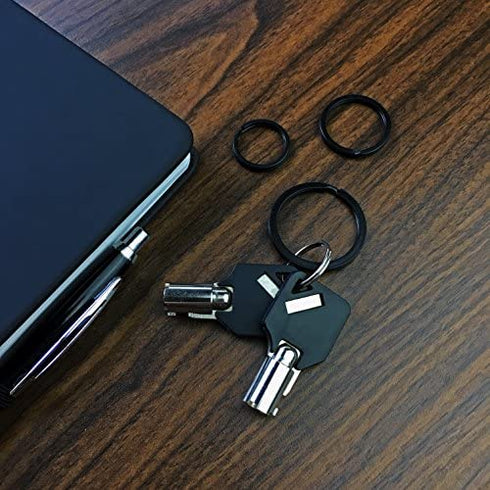 Flat Key Rings Key Chain Metal Split Ring 36pcs (Round 3/4 Inch, 1 Inch and 1.25 Inch Diameter), for Home Car Keys Organization, Lead Free Electroplated Black