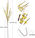 Starryle 10Pcs 29.5'' Long Artificial Flowers Stem Fake Jasmine Flower Faux Jasmines Plant for Home Bathroom Living Room Farmhouse Wedding DIY Flower Vase Decor (Yellow)